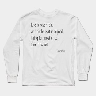 Oscar Wilde Quote Long Sleeve T-Shirt